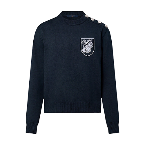 L V Embroidered Knit