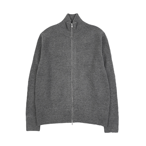 MM6 N54 Gray Cardigan With Stitched Back Corners