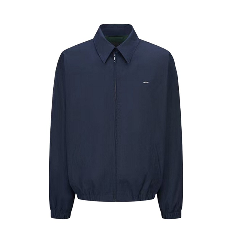 Prada Embroidered Logo Zipper Executive JacketItem ID