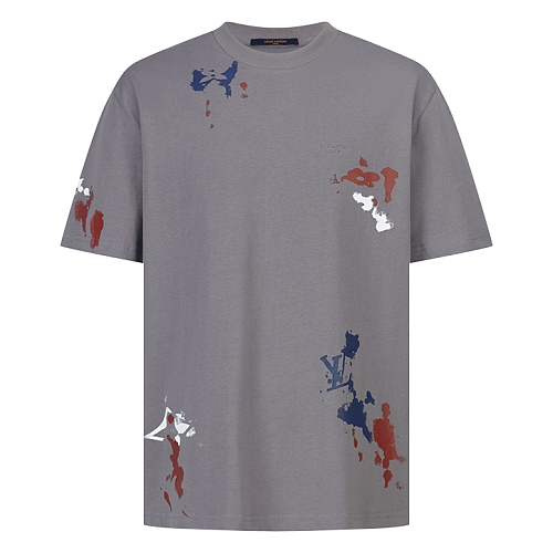 Louis Vuitton Printed And Embroidered Logo Short-sleeved Shirt