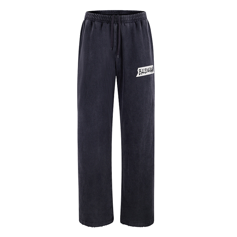 Masking Tape Baggy Letter Print Casual Pants