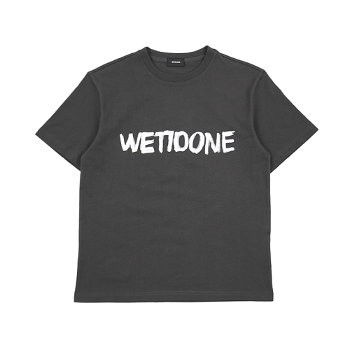 Graffiti Brushstroke Letter Print Short Sleeve