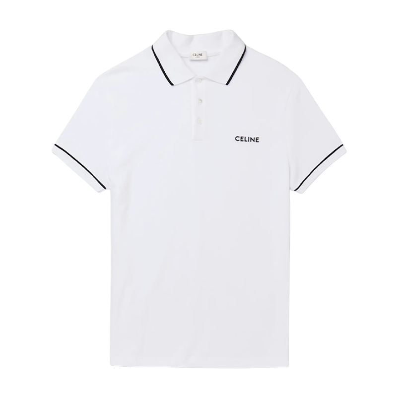 White Polo With Letter Logo