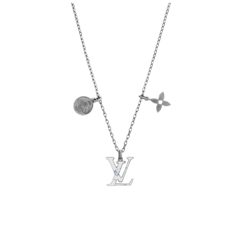 Louis Vuitton Three-in-One Flower And Letter Necklace