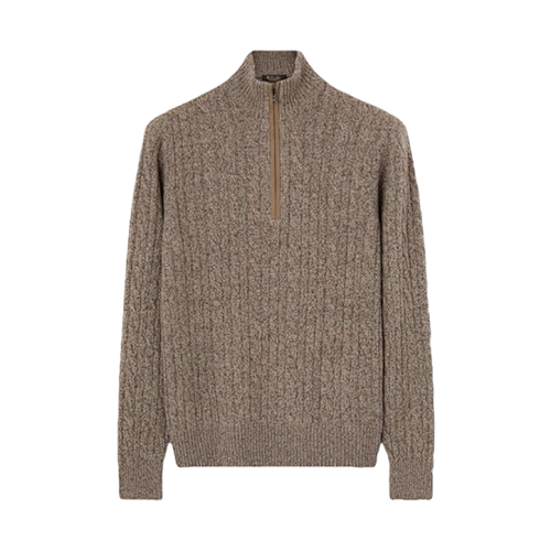 LP100 Wool Cable Knit Turtleneck Sweater