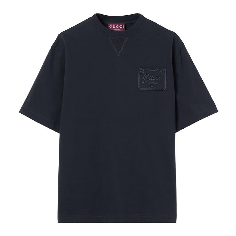 Embroidered Crew Neck Short Sleeve T-Shirt