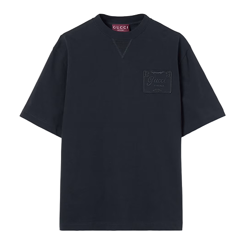Embroidered Crew Neck Short Sleeve T-Shirt