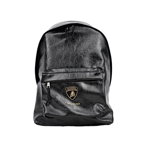 Collaboration Shield-Shaped Gold Logo Lambskin Backpack