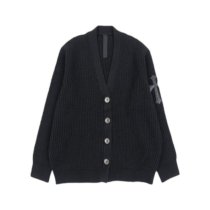 Chrome Hearts CH New Waffle Knit Cashmere CardiganItem ID