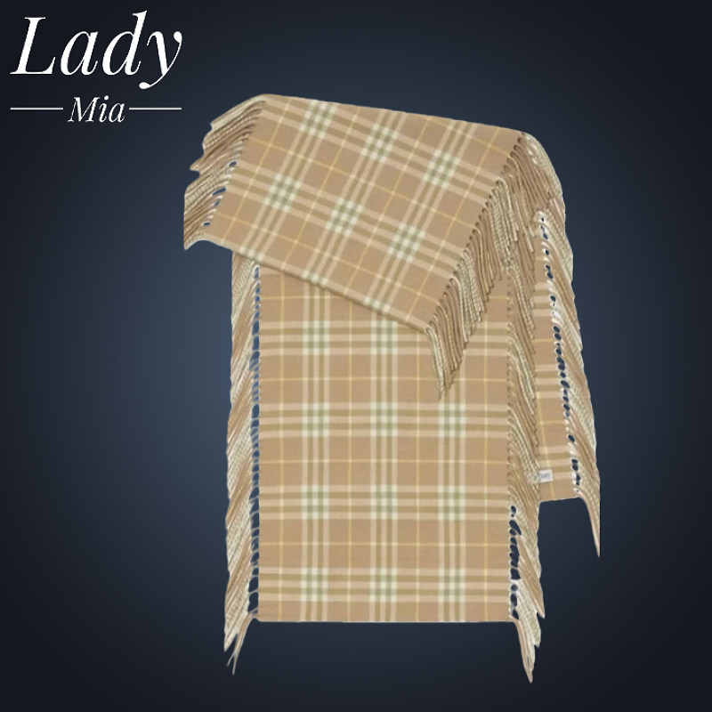Asics Plaid Tassel Scarf