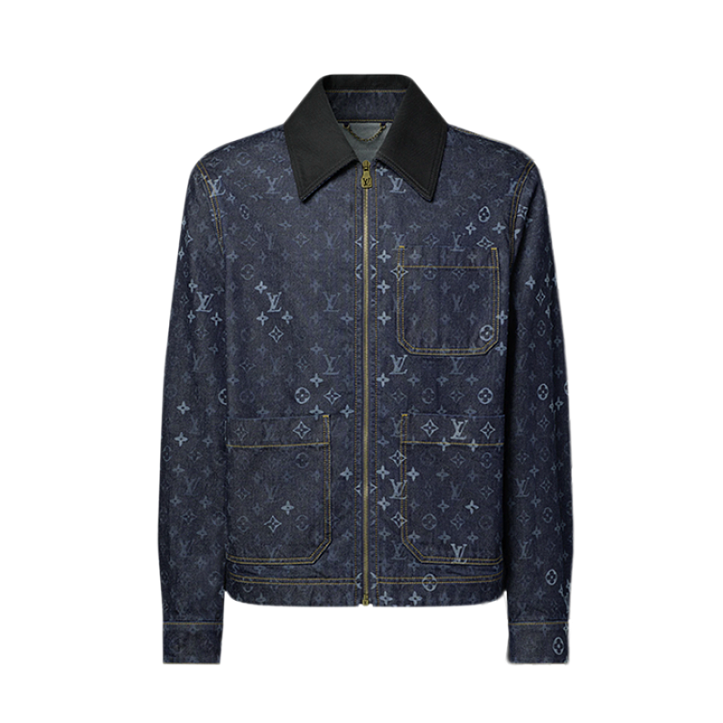 Louis Vuitton Monogram All-Over Jacquard Pocket Denim Jacket