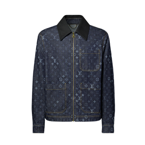 Louis Vuitton Monogram All-Over Jacquard Pocket Denim Jacket