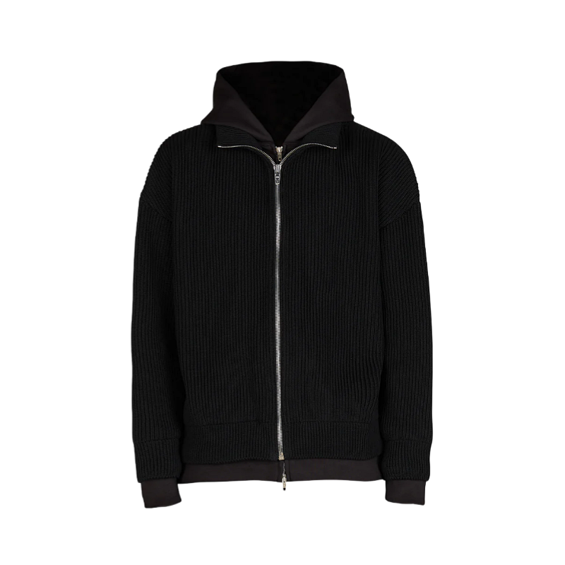 Small Label Fake Two-piece Hooded Sweater