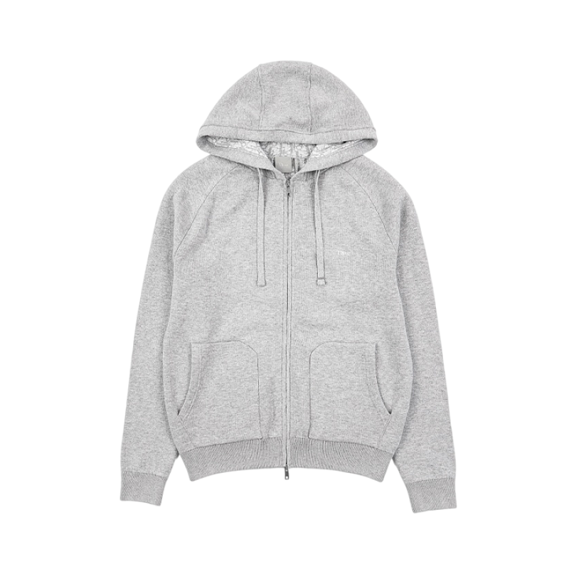Full-print Knitted Zip-up Jacket