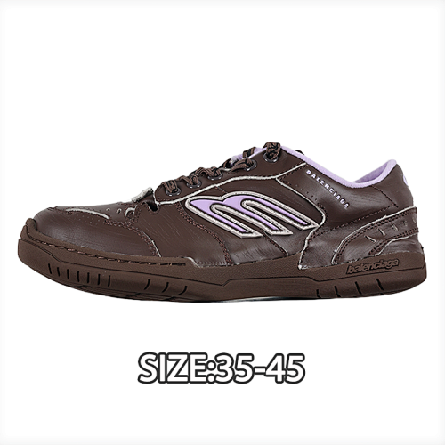 Balenciaga Hamptons Hand-Distressed Cowhide Leather Vintage Round-Toe Lace-Up Low-Top Casu