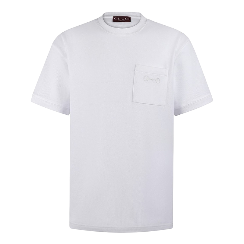 Crew Neck Embroidered Piqué Cotton Short-Sleeve T-ShirtItem ID