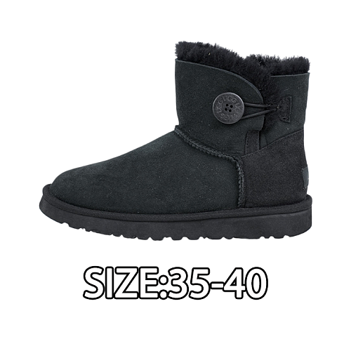 Bailey Wooden Buckle Sheepskin Snow Boots