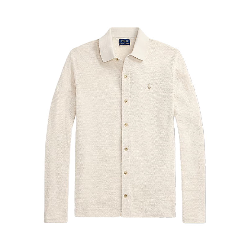 Small Horse Logo Knitted Long-sleeved Shirt