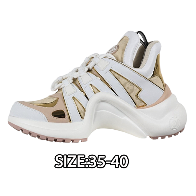 Louis Vuitton Shock-absorbing Mesh Sports Bow Retro Dad Sneakers