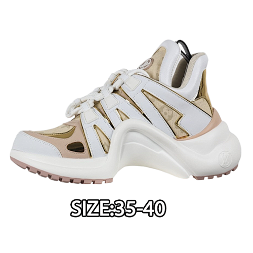 Louis Vuitton Shock-absorbing Mesh Sports Bow Retro Dad Sneakers