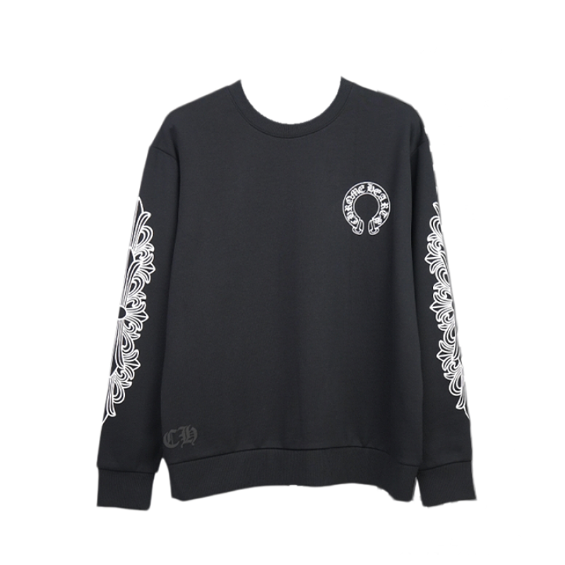 Cruciferous Arm Sanskrit Scroll Print Crewneck Sweatshirt