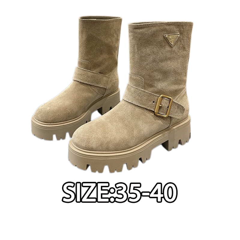 Prada New Arrival Women's Slip-On Boots. Crafted From Premium Calfskin Or Suede Materials