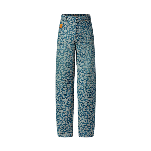 Louis Vuitton Monogram Pixelated Leopard Print Jeans
