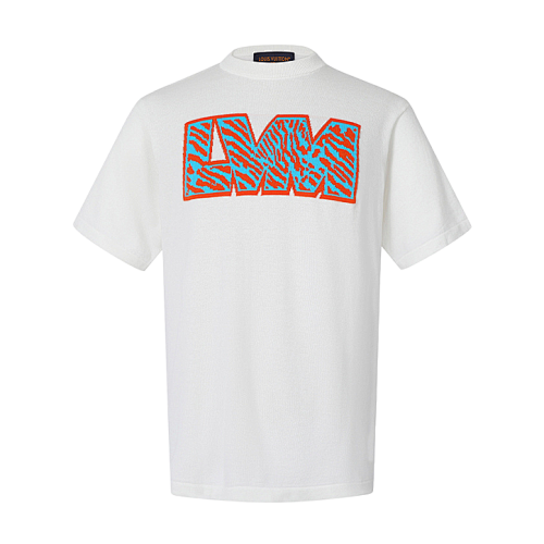 Short-sleeved Crew Neck T-shirt With Lettering Appliqué