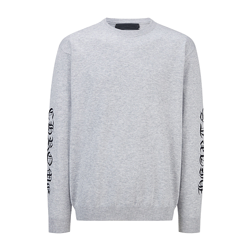Chrome Hearts Double-Sleeve Embroidered Logo Knit Sweater