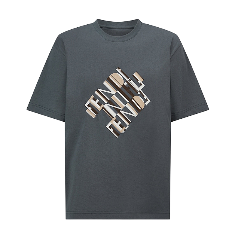 Fendi Embroidered Logo Short-Sleeve T-Shirt