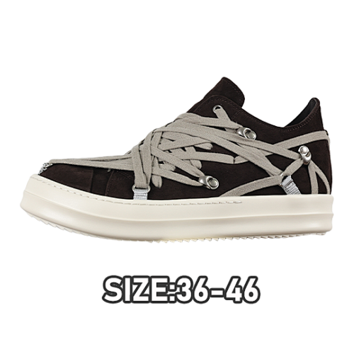 Rick Owens 80 Big Converse Beige Crazy Lace-up Shoes