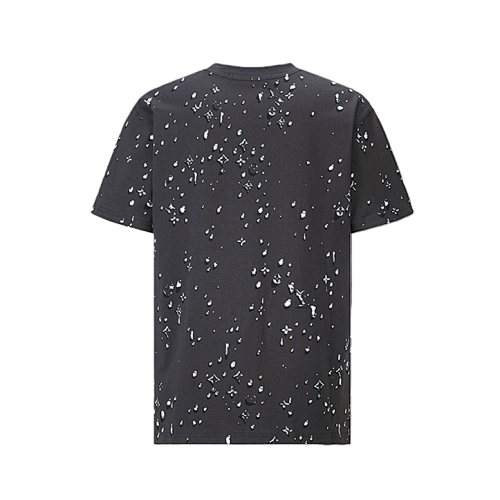 Louis Vuitton Printed Rhinestone Short-sleeved Shirt