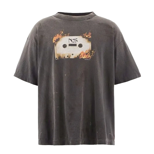 Flame Tape Radio Print Short-Sleeve