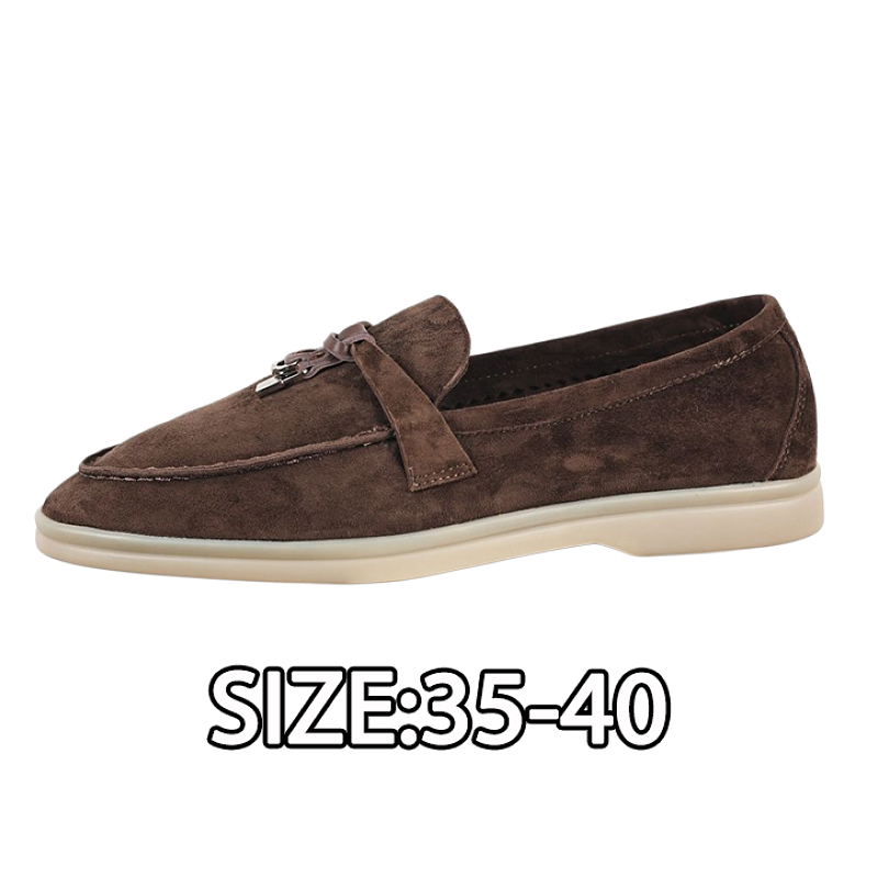 Suede Casual Shoes Dark Brown