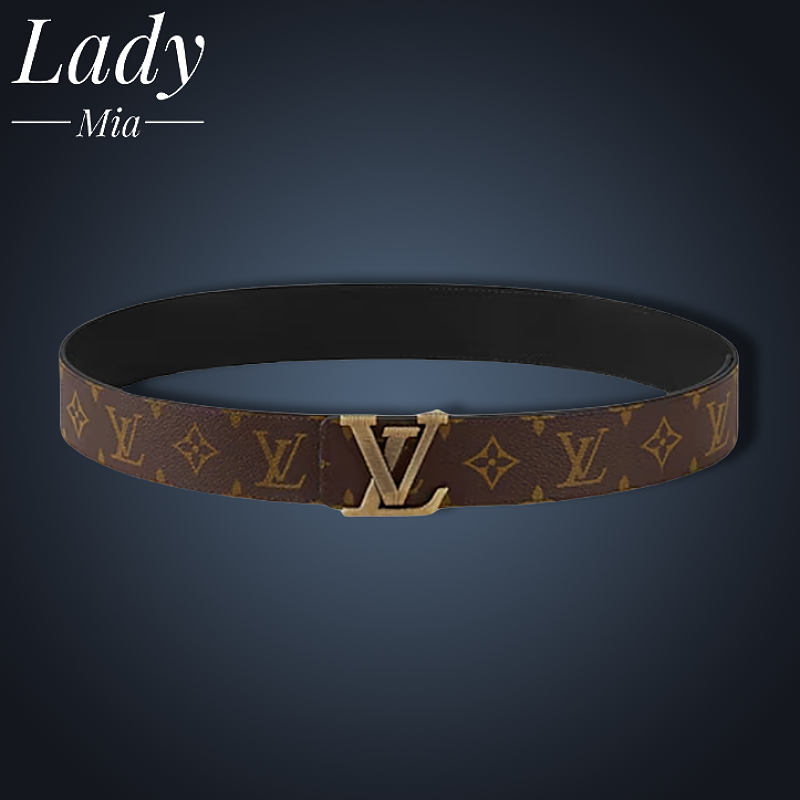 Louis Vuitton Iv Letter Buckle Paired With Imported Top Layer Cowhide
