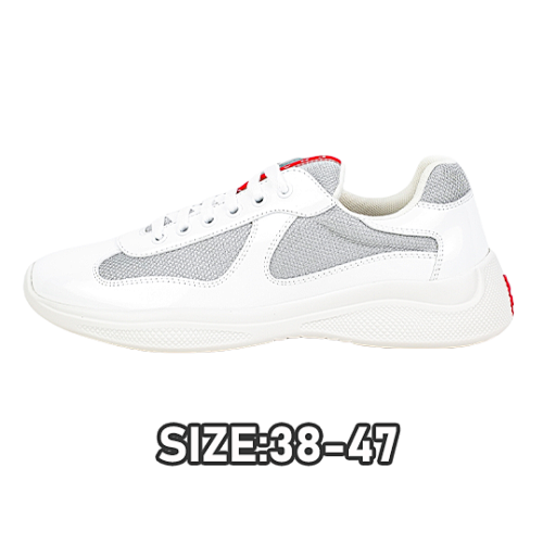 Prada P America's Cup Patent Leather Low-top Sneakers