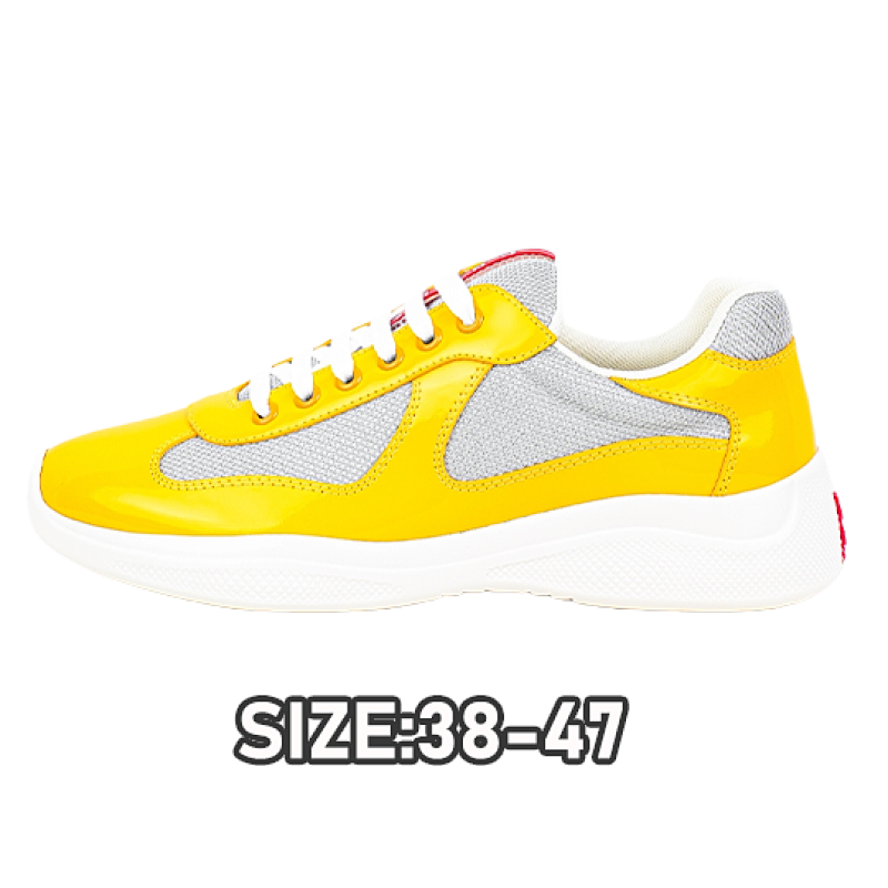 Prada P America's Cup Patent Leather Low-top Sneakers