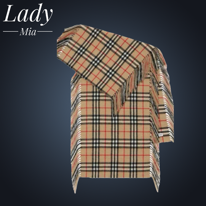 Asics Plaid Tassel Scarf