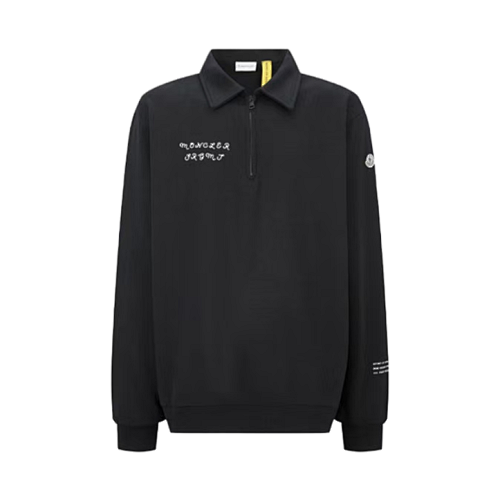 Moncler MONCL1 Embroidered Print Lapel SweatshirtItem ID