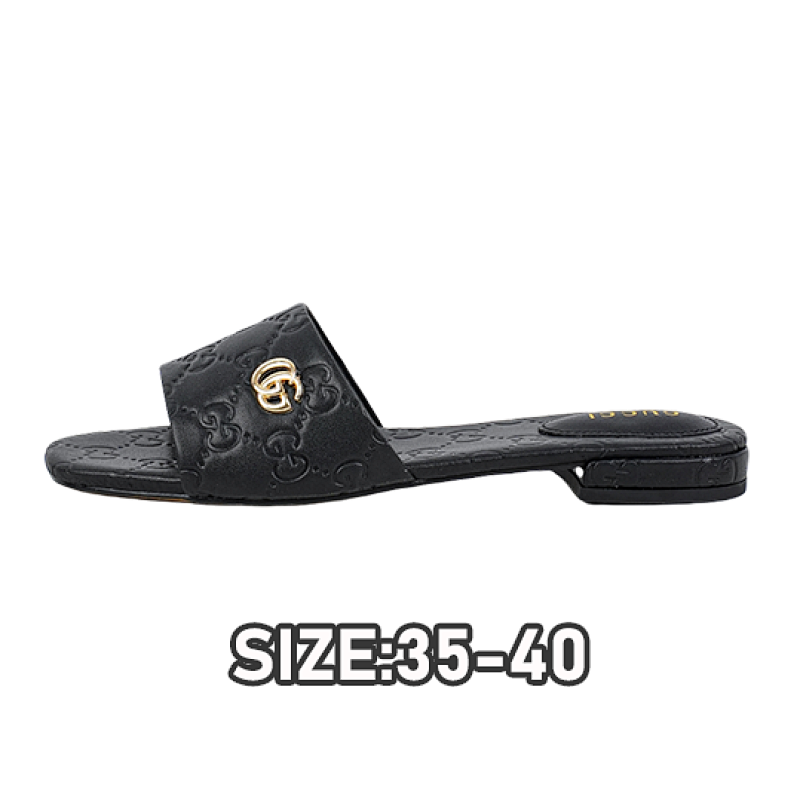 G Ci Double G Women's Slippers Black
