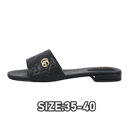 G Ci Double G Women's Slippers Black