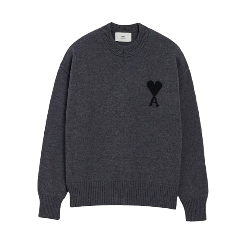 Heart-shaped Crew Neck Sweater