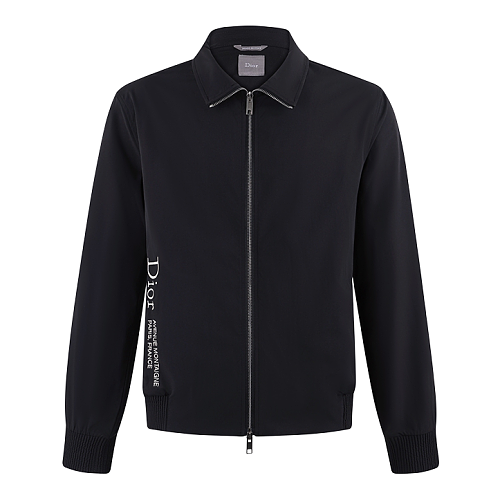 Tech Fabric Letter Embroidery Jacket