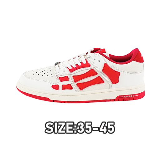 Amiri A Miri Skeleton Board Shoes Red And White