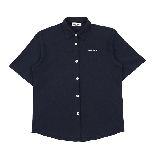 Dark Blue Short-sleeve Shirt