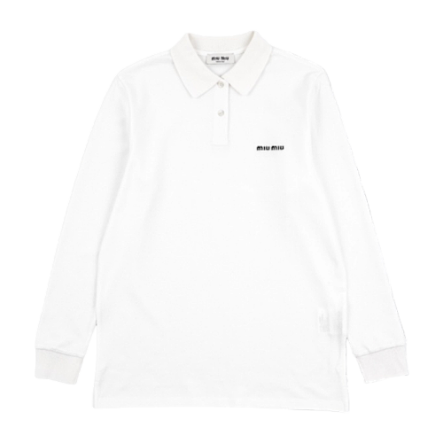 Miu Small Logo Embroidered Polo