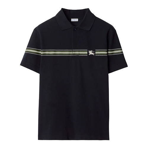 Polo Short-sleeved Shirt With Horizontal Bar And Warhorse Logo Embroidery