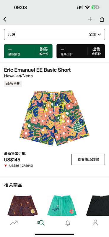 Eric Emanuel EE Basic Short Hawaiian Neon