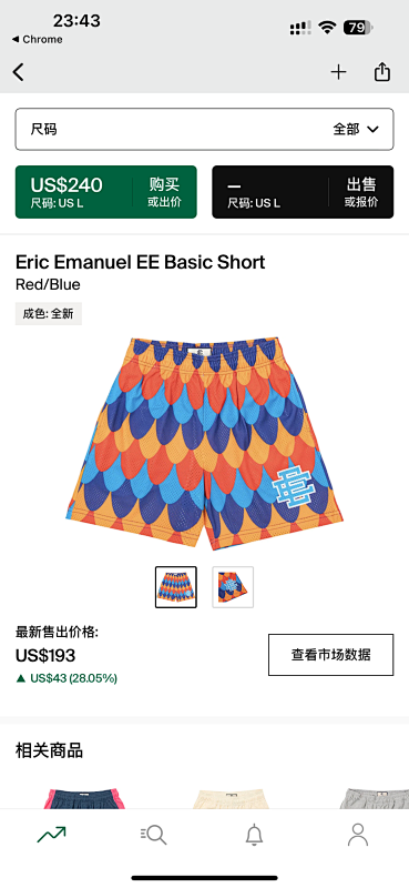 Eric Emanuel EE Basic Short Red Blue