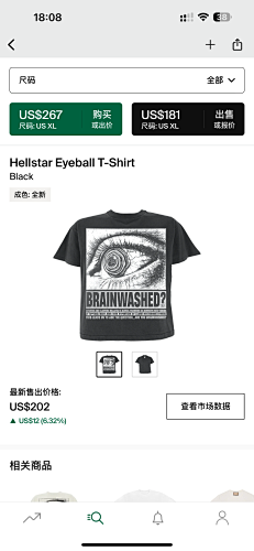 Hellstar Eyeball T-Shirt Black